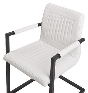 Sada 2 jídelních židlí z eko kůže béžové BRANDOL