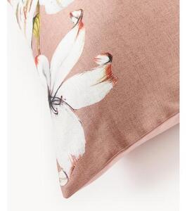Povlak na polštář z bavlněného saténu s květinovým potiskem Flori