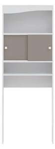 Bílo-béžová skříňka nad pračku/WC 64x177 cm Wave – TemaHome
