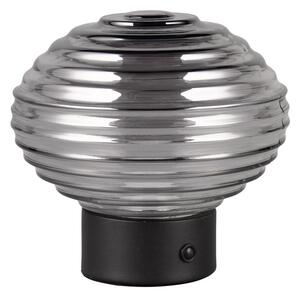 Černo-šedá stmívatelná LED stolní lampa se skleněným stínidlem (výška 14,5 cm) Earl – Trio