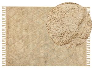 Bavlněný koberec 140 x 200 cm béžový SANLIURFA