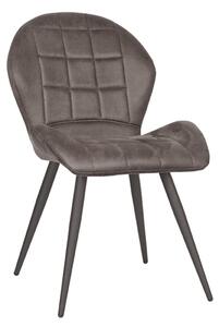 LABEL51 Antracitová jídelní židle Sil, mikrovlákno/kov