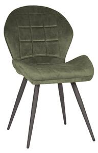 LABEL51 Zelená jídelní židle Sil, samet/kov