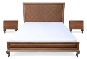 IBA Luxusní manželská postel Veneto Typ: Buk, Šířka postele: 160 cm, Design čela: Látka