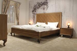 IBA Luxusní manželská postel Veneto Typ: Buk, Šířka postele: 160 cm, Design čela: Kůže