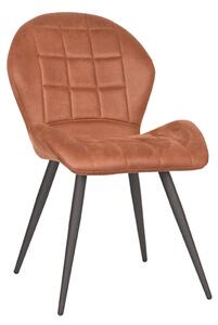 LABEL51 Koňaková jídelní židle Sil, mikrovlákno/kov