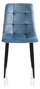 Modré sametové jídelní židle v sadě 2 ks Faffy – Tomasucci