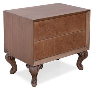 IBA Luxusní noční stolek Veneto Potah: Kůže, Odstín dřeva: Dub