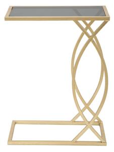 Odkládací stolek se skleněnou deskou 25.5x45.5 cm Glam – Mauro Ferretti
