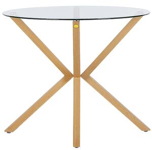 Prosklený kulatý jídelní stůl ⌀ 90 cm ALTURA