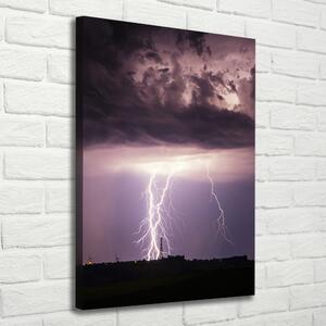 Vertikální Foto obraz na plátně Bouře s blesky ocv-116332063