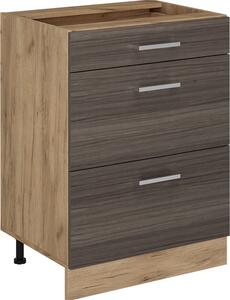 Spodní skříňka kuchyňské linky Vicco R-Line Ušlechtilá šedá 60 cm se zásuvkami, bez pracovní desky, Model 53564