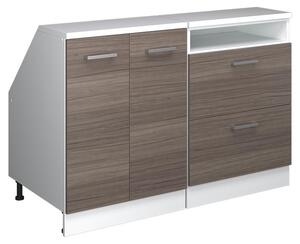 Kuchyňská skříňka pod šikmou střechu Vicco R-Line Ušlechtilá šedá 120 cm Sada 2 korpusů skříně hloubka 60 cm, Model 60095