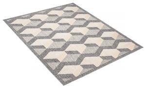 Kusový koberec 3D šedo krémový 60x100cm