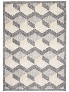 Kusový koberec 3D šedo krémový 140x200cm