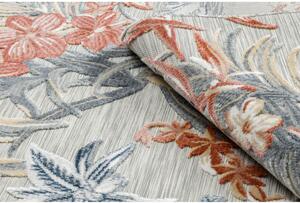 Venkovní kusový koberec Květy šedý 78x150cm