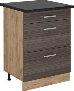 Spodní skříňka kuchyňské linky Vicco R-Line Ušlechtilá šedá 60 cm se zásuvkami, PD Antracit, Model 53975