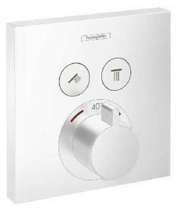 Hansgrohe Shower Select - Termostatická baterie pod omítku pro 2 spotřebiče, matná bílá 15763700