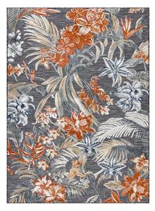Dywany Łuszczów Kusový koberec Botanic 65262 flowers black – na ven i na doma - 117x170 cm