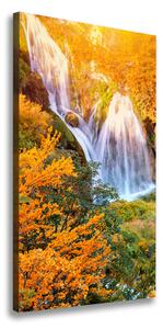 Vertikální Foto obraz na plátně Vodopád podzim ocv-118861565