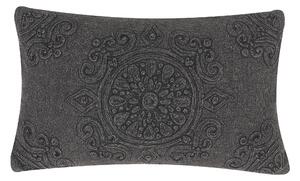 Sada 2 bavlněných polštářů s reliéfovým vzorem 30 x 50 cm šedé VELOOR