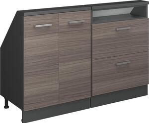 Kuchyňská skříňka pod šikmou střechu Vicco R-Line Ušlechtilá šedá 120 cm Sada 2 kusů, Model 58096