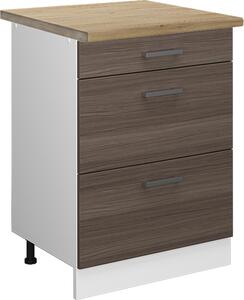 Spodní skříňka kuchyňské linky Vicco R-Line Ušlechtilá šedá 60 cm se zásuvkami, PD Dub, Model 46921