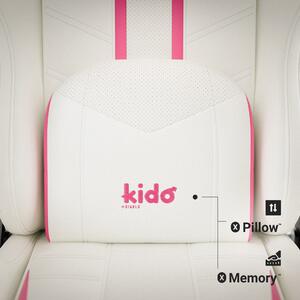 Dětská herní židle Kido by Diablo X-Ray 2.0: bílo-růžová