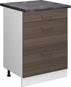 Spodní skříňka kuchyňské linky Vicco R-Line Ušlechtilá šedá 60 cm se zásuvkami, PD Antracit, Model 46927