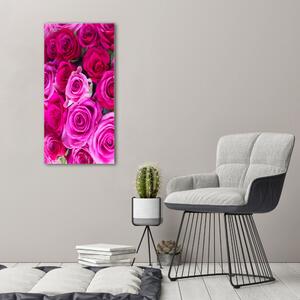 Vertikální Vertikální Foto obraz na plátně do obýváku Růžové růže ocv-119338760