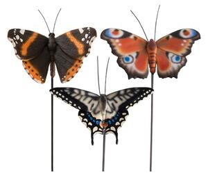 Polyresinové zahradní zápichy v sadě 3 ks Butterfly – Esschert Design