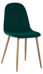 TEMPO Židle, smaragdová Velvet látka / buk, LEGA