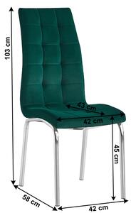 TEMPO Jídelní židle, smaragdová / chrom, GERDA NEW