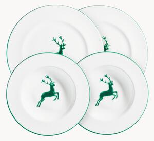 Ručně vyráběná sada keramického nádobí pro 2 osoby Green Deer