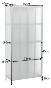 Černá kovová vitrína Dura 180 cm