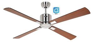 CasaFan 942202W Eco Neo III WiFi, černá a teakové dřevo, stropní ventilátor