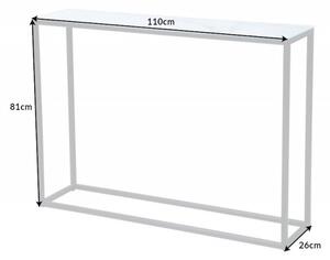 Konzolový stolek ELEGANCE BLACK 110 CM bílý mramorový vzhled Nábytek | Doplňkový nábytek | Konzolové stolky