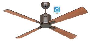 CasaFan 949202W Eco Neo III WiFi, černá a teakové dřevo, stropní ventilátor