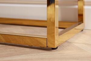 Konzolový stolek ELEGANCE GOLD 110 CM bílý mramorový vzhled Nábytek | Doplňkový nábytek | Konzolové stolky