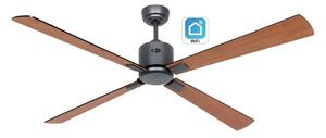 CasaFan 952303W Eco Neo III WiFi, černá a teakové dřevo, stropní ventilátor