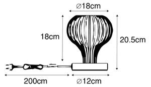 Moderní stolní lampa černá - Sapphira