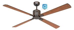 CasaFan 949303W Eco Neo III WiFi, černá a teakové dřevo, stropní ventilátor