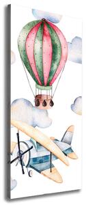 Vertikální Foto obraz na plátně Balóny a letadla ocv-120698556