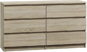Topeshop M6 140 SON 2X3, Dub, 6 zásuvka/zásuvek, Dřevotřískové desky, Jednobarevný, Moderní, Dřevotřískové desky