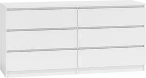 Topeshop M6 140 BIEL 2X3, Bílá, 6 zásuvka/zásuvek, Dřevotřískové desky, Jednobarevný, Moderní, Dřevotřískové desky
