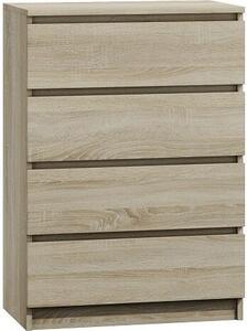 Topeshop M4 SONOMA, Dub, 4 zásuvka/zásuvek, Dřevotřískové desky, Jednobarevný, Moderní, Dřevotřískové desky