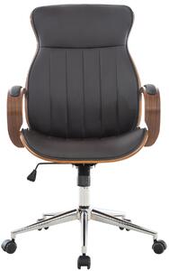 Kancelářská židle Royston - ohýbané dřevo a umělá kůže | ořech a hnědá - kancelářské křeslo