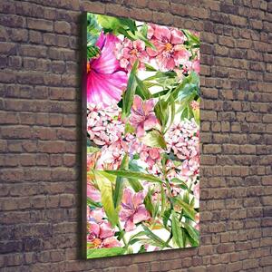 Vertikální Foto obraz na plátně Tropické květiny ocv-120878549