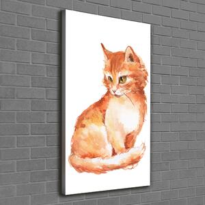 Vertikální Vertikální Foto obraz na plátně do obýváku Červená kočka ocv-120895228