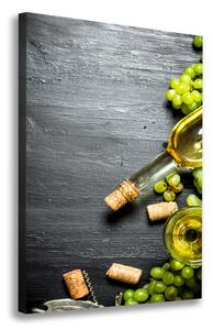 Vertikální Foto obraz na plátně Hrozny a víno ocv-120971469